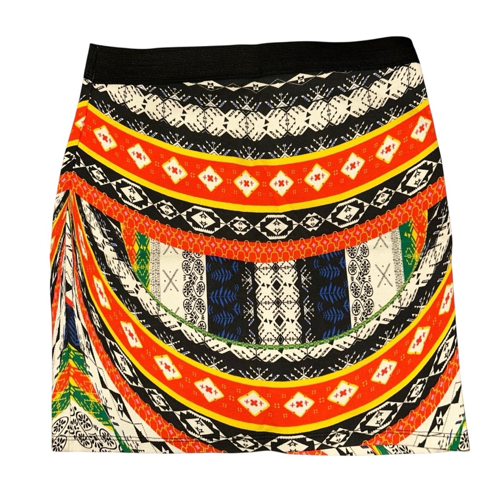 Zara Multicolor Patterned Skirt